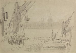 テムズ川、1890年頃 作： Albert Goodwin